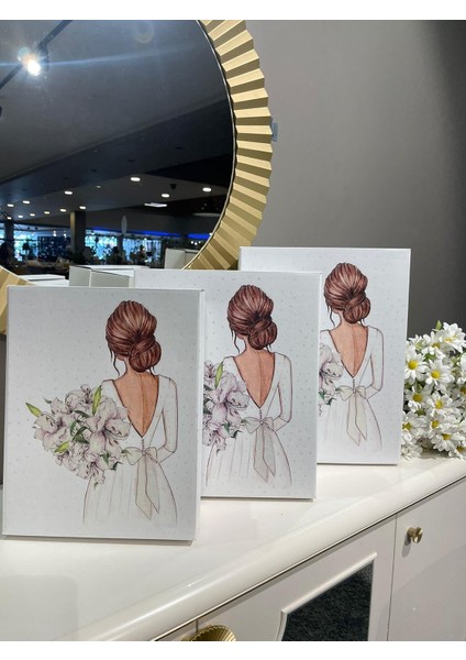 Gelin Bohçası - Gelin Kutusu - Çeyiz Kutusu- Hediye Seti - Hediye Kutusu 3'lü Set