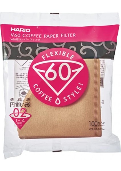 - V60 02 Dripper Filtresi Natürel (100 Adet)