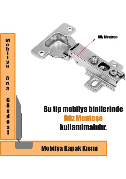 - Mobilya Dolap Kapak Menteşesi Düz Tas Menteşe
