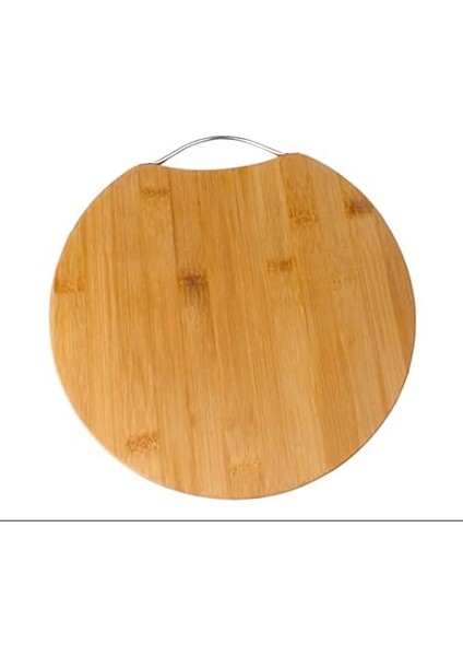 - Bambu Kesim Sunum Tahtası Yuvarlak 28 * 28 * 1,5 cm, Asma Aparatlı Kesme Tahtası, Ahşap Kesme Tahtası.