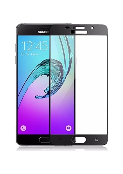 Samsung Galaxy C5 Pro Uyumlu Full Kaplayan Temperli 5d Ekran Koruyucu Cam (Siyah)
