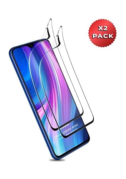Xiaomi Redmi Note 8 Pro Crystal Seramik Nano Ekran Koruyucu Siyah (2 Adet)