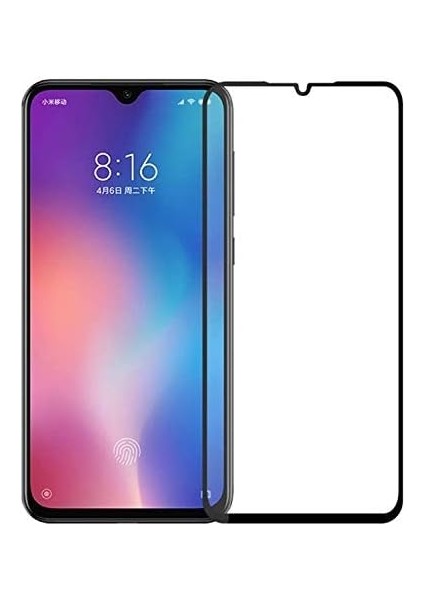 Xiaomi Mi 9 Se Tam Kaplayan Temperli Cam Ekran Koruyucu Siyah