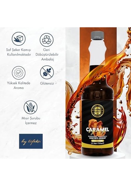 - Tüfekçi Turunç (Blue Curacao) Kokteyl, Kahve ve Pasta Şurubu 750 ml
