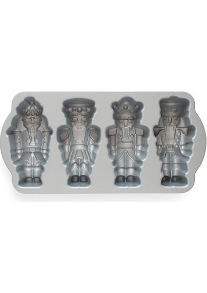- Ware Pişirme Kalıbı Nutcracker Cakelet Pan Alüminyum Gri, 35,6 cm x 17,5 Cm, Nw 92977