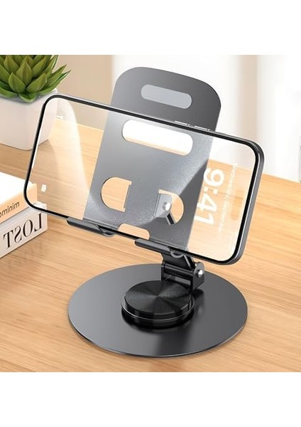 Metal 360 Derece Dönebilir Kaydırmaz Silikon Pedli ve Hava Alabilen Alüminyum Telefon Standı, Tüm Telefonlarla Uyumlu ve Katlanabilir Telefon Tutucu fiyatları