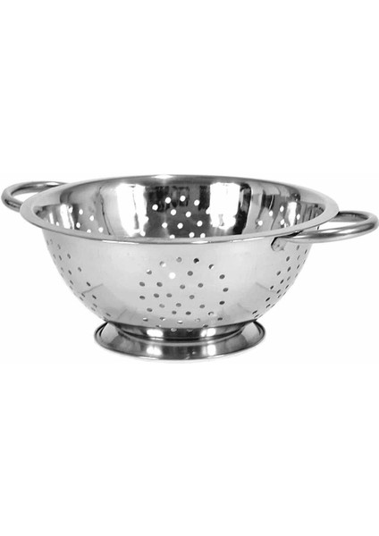 Paslanmaz Çelik Makarna Süzgeci, Salata Süzgeci - 30 cm Çap, Çok Renkli