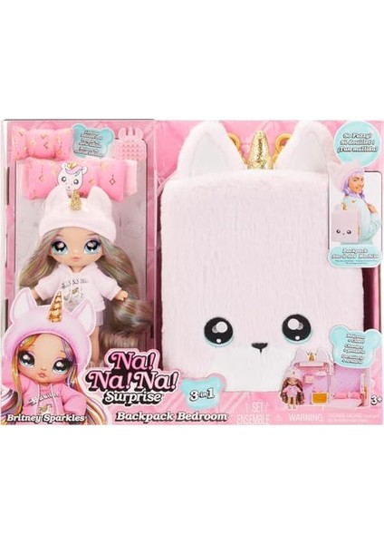 - Na! Na! Surprise 3ü1 Arada Büyük Sırt Çantalı Set - Britney Sparkles