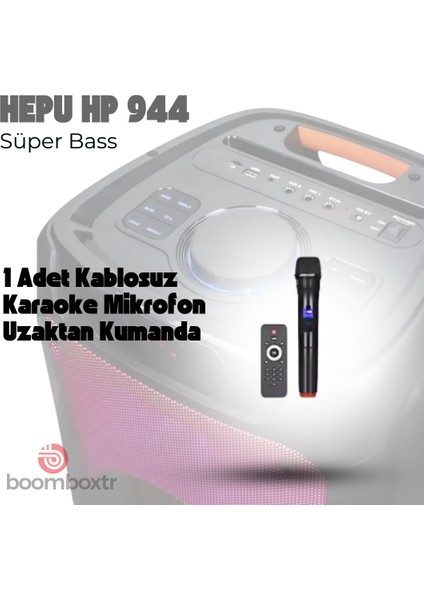 944 Profesyonel Taşınabilir Bluetooth Hoparlör 30CM*2 Subwoofer