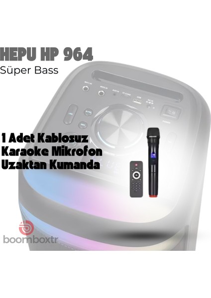 Hp 964 Taşınabilir Şarjlı 6.5 Inc *2 Rms 40 W Bluetooth Parti Hoparlörü