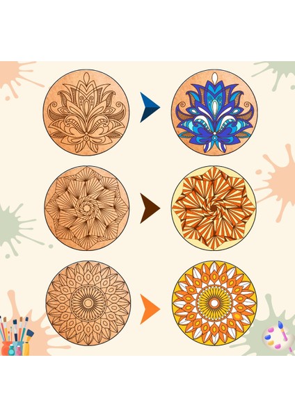 Yetişkinler Için Ahşap Mandala-11