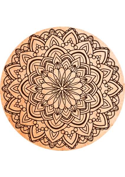 Yetişkinler Için Ahşap Mandala-12
