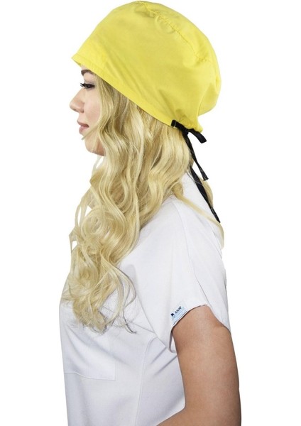 Düz Sarı Hemşire Cerrahi Bone Doktor Ameliyat Saç Bonesi fırsatları