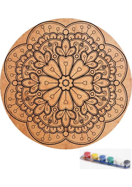Yetişkinler Için Ahşap Mandala-16