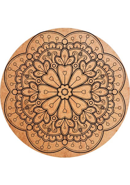 Yetişkinler Için Ahşap Mandala-16
