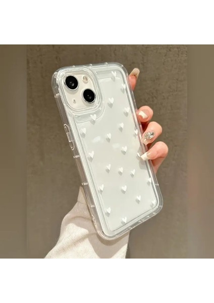 Şeffaf Kalpli iphone 13-14 Uyumlu Kılıf fiyatları