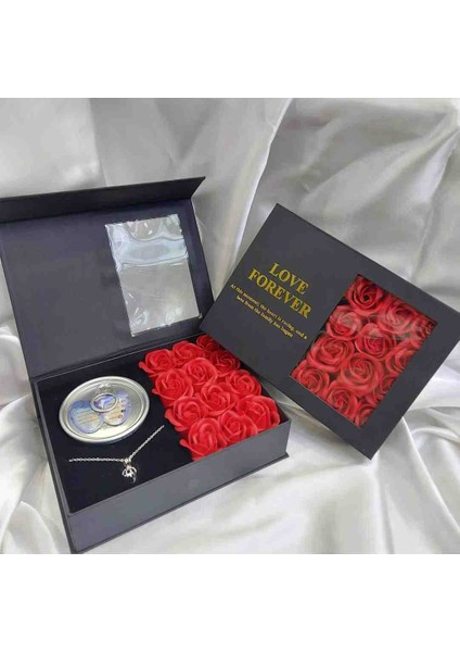 Gerçek Istiridye Inci Kolye - Güllü Çantalı Özel Kutu, Premium Diamond Hediye Paketi, Sürpriz Konsept Özel Seri fırsatları