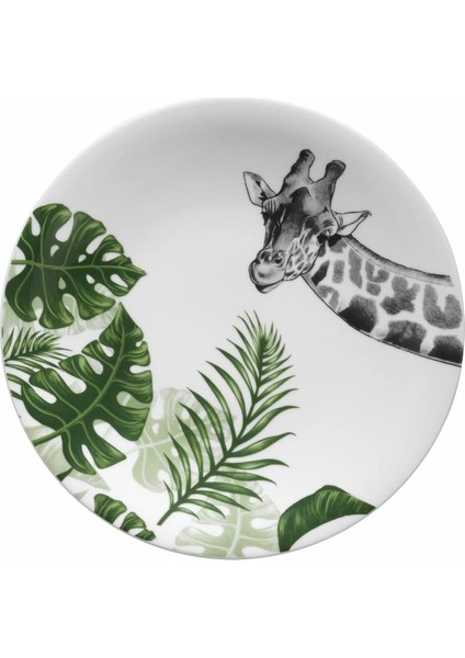 Uludagstore7 Porselen Doğadakiler 27 cm Servis Tabağı Zürafa