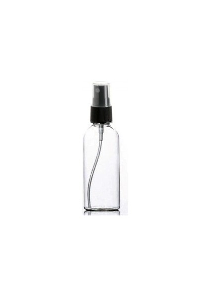 50 ml Pe Şeffaf Şişe Siyah Sprey Başlık, 12 Adet