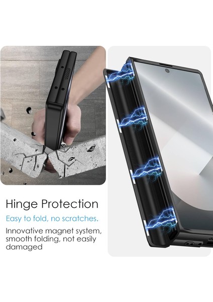 Samsung Galaxy Z Fold 6 Uyumlu Kılıf Kamera Korumalı Arka Yüzeyi Standlı Deri Dikişli Premium Kapak fırsatları