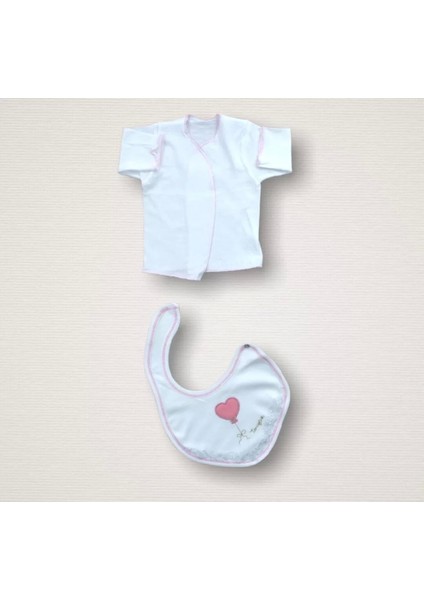 Kalpli Uçan Balon Nakışlı Cotton Antibakteriyel 10LU Zıbın Takımı Hastane Çıkışı Ekru modelleri