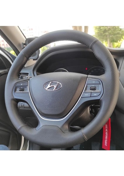 Hyundai Uyumlu I-20 2015-2018 Araca Özel Dikmeli Direksiyon Kılıfı Siyah fiyatları