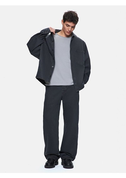 Erkek Wıllo Oversıze Jean Gömlek