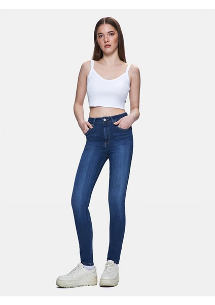 Kadın Marcella X Dar Paça Yüksek Bel Jean Pantolon