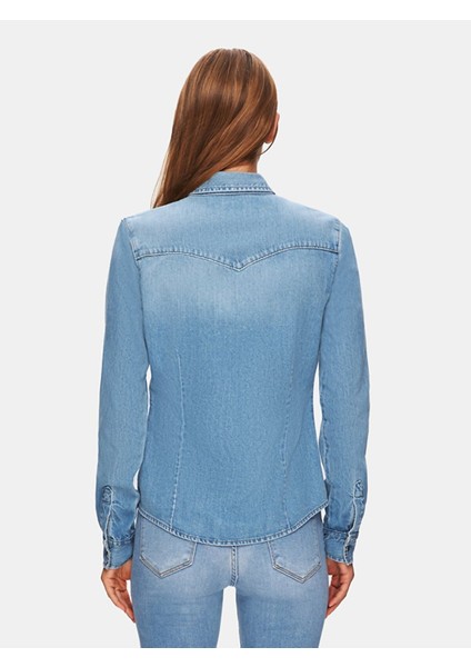 Lucında Dar Jean Gömlek modelleri