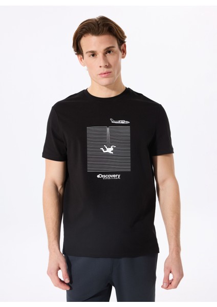 D5SM-TST3771 Siyah Bisiklet Yaka Relaxed Fit Baskılı T-Shirt fiyatları