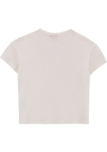 Ekru Kız Çocuk Baskılı T-Shirt BRB5SG-TST6426 fiyatları