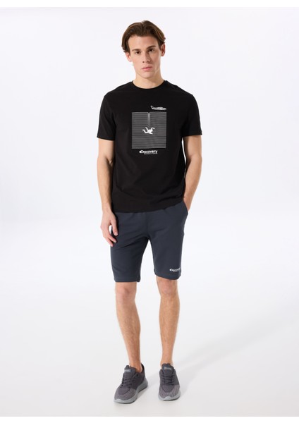 D5SM-TST3771 Siyah Bisiklet Yaka Relaxed Fit Baskılı T-Shirt modelleri