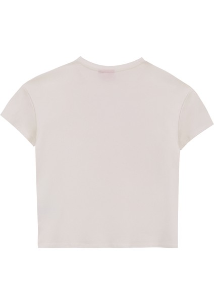 Ekru Kız Çocuk Baskılı T-Shirt BRB5SG-TST6425 fiyatları
