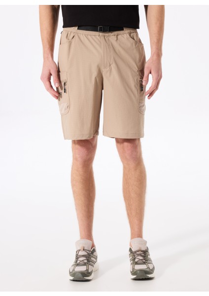 D5SM-SHT3932 Bej Relaxed Fit Baskılı Kargo Şort