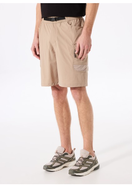 D5SM-SHT3932 Bej Relaxed Fit Baskılı Kargo Şort