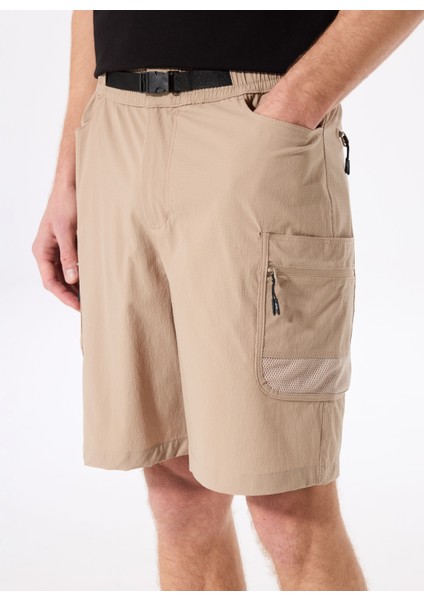 D5SM-SHT3932 Bej Relaxed Fit Baskılı Kargo Şort