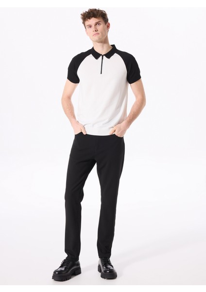 Beyaz Erkek Polo Yaka Basic Kazak F5SM-KZK 2073 modelleri