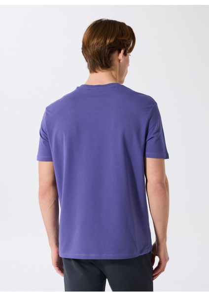 D5SM-TST3773 Mor Bisiklet Yaka Relaxed Fit Baskılı T-Shirt indirimleri