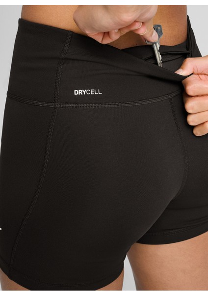 52589701 W Tad Essentıal Hw 5 Shor Siyah Lastikli Bel Slim Fit Kadın Şort