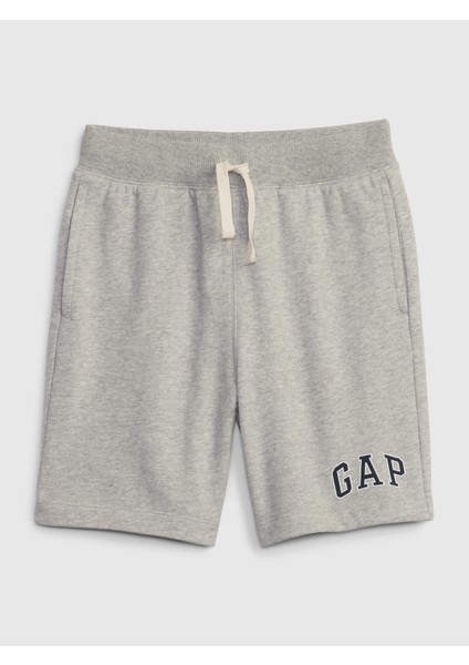 Erkek Çocuk Gri Gap Logo Pull-On Şort