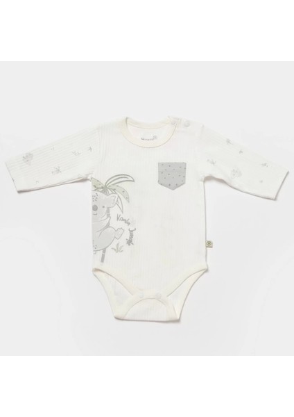 Koala Jungle Uzun Kol Bebek Body Gri