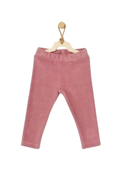 Street Style Kadife Bebek Pantolon Dark Pink