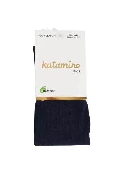 Kız Bambu Külotlu Çorap Siyah