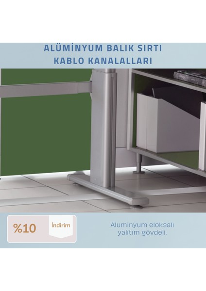 50X16 Aluminyum Balık Sırtı Kablo Kanalı