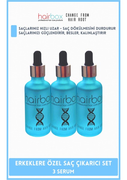 HAİRBOX Erkek Saç Serum, Saç Serum ( 3'lü Serum )