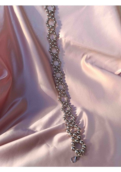 Metal Boncuklu Tasarım Kemer