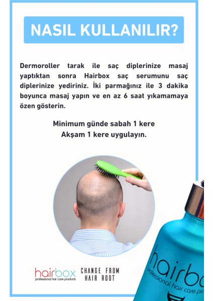 HAİRBOX Erkek Saç Serum, Saç Serum Seti ( 3'lü Serum, 1 Dermaroller ) modelleri
