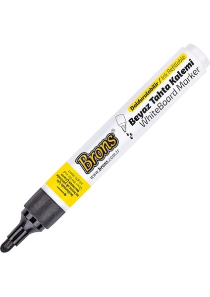 Beyaz Tahta Kalemi Doldurulabilir Siyah BR-956 12'li fiyatları