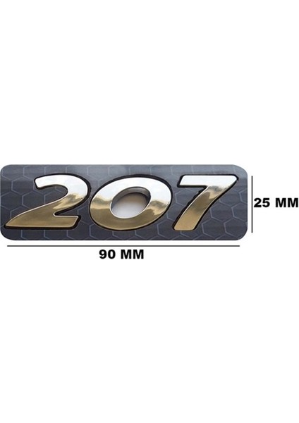 Yazı Peugeot 207 ''207''