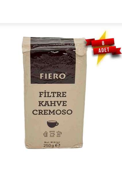 Cremoso Filtre Kahve 8*250 gr